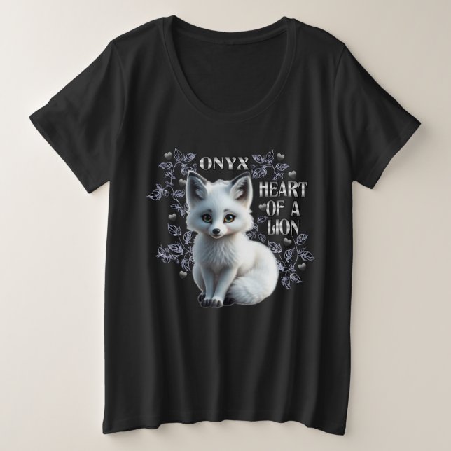 Camiseta Ônix - Coração de um Leão (Frente do Design)