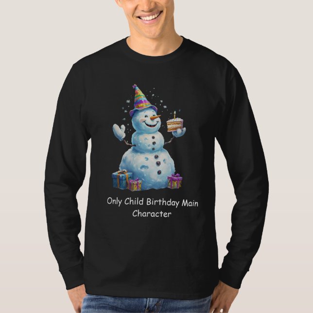 Camiseta Only Child Birthday Main Character Design (Frente)