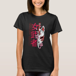 Camiseta Onna coga Female Samurai Guerreiro Japonês Ronin B