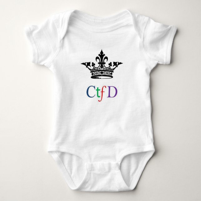 Camiseta Onsie do bebê de CTFD (Frente)
