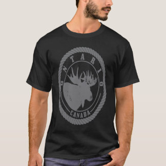Camiseta Ontario Canada Moose Vintage Hiking Camping Nature