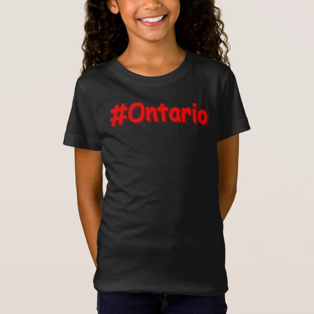 Camiseta "#Ontário " Design bonito. Comprar Agora (Frente)