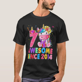 Camiseta Ontem, 7 Anos, Unicorela 7 Birthday Uni