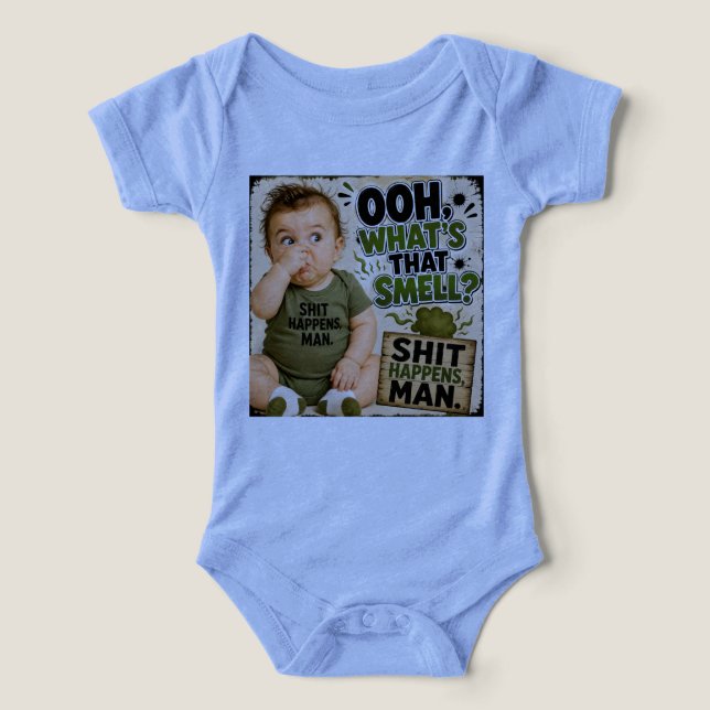 Camiseta Ooh, Que Cheiro é Esse? – Bebê Engraçado (Design frontal)