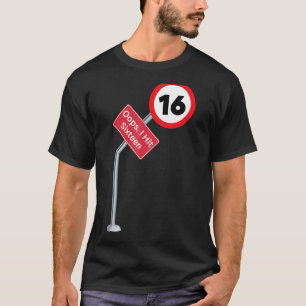 Camiseta Oops Eu Acertei Dezesseis Engraçados 16º Aniversár