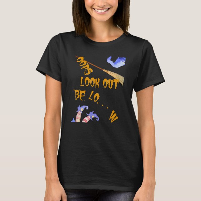 Camiseta Oops Fallen Flying Witeen Halloween (Frente)