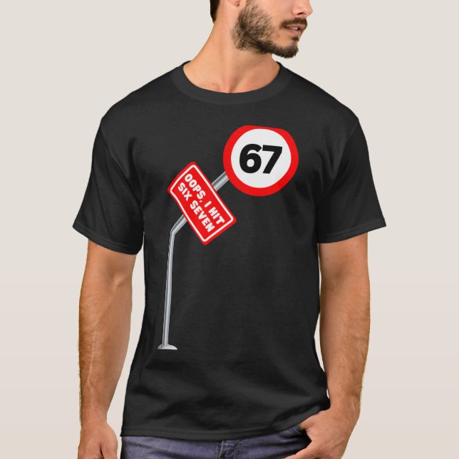 Camiseta Oops I Hit Six Seven 6 7 Meme Funny Brainrot Inter (Frente)