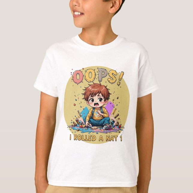 CAMISETA OOPS I ROLLED A NAT 1 (Frente)