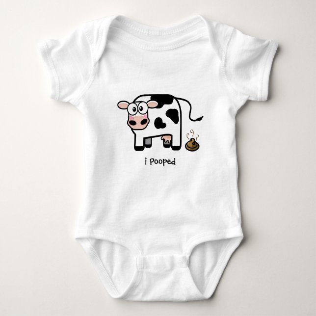Camiseta Oops vaca engraçada de I Pooped | Pooping (Frente)