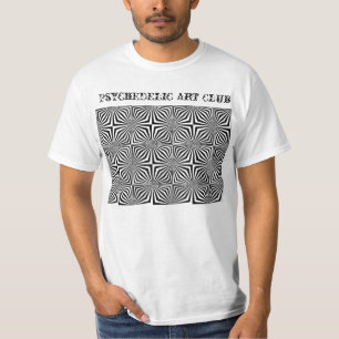 Camiseta op-art2copy, clube psicadélico da arte