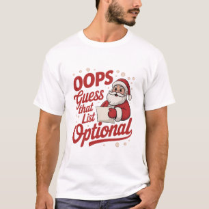 Camiseta Opa Adivinhe Que Lista Opcional Divertido Papai No