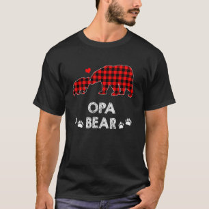 Camiseta Opa Bear Men Red Xadrez Natal Pai Pajama