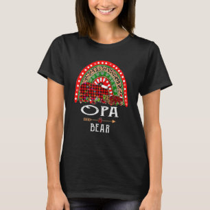 Camiseta Opa Bear Natal Rainbow Leopard Family Christma