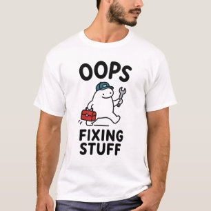 Camiseta Opa Corrigindo Coisas Divertido Fofo Personagem de