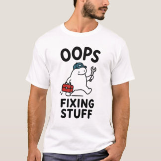 Camiseta Opa Corrigindo Coisas Divertido Fofo Personagem de