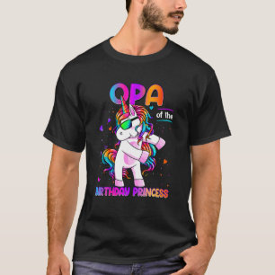 Camiseta Opa da Princesa de Aniversário a Dabbing Unicorn