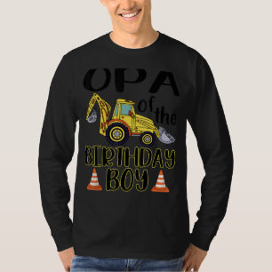 Camiseta Opa do Aniversário para Construção de Escavador Me
