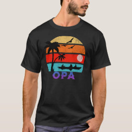 Camiseta Opa Retro Sunset Ocean Avô