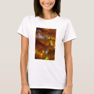 Camiseta Opala de fogo laranja iridescente