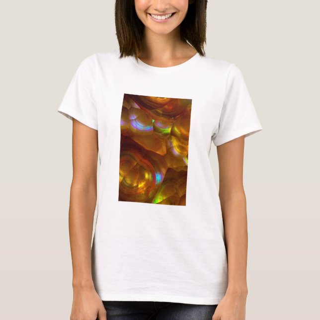Camiseta Opala de fogo laranja iridescente (Frente)