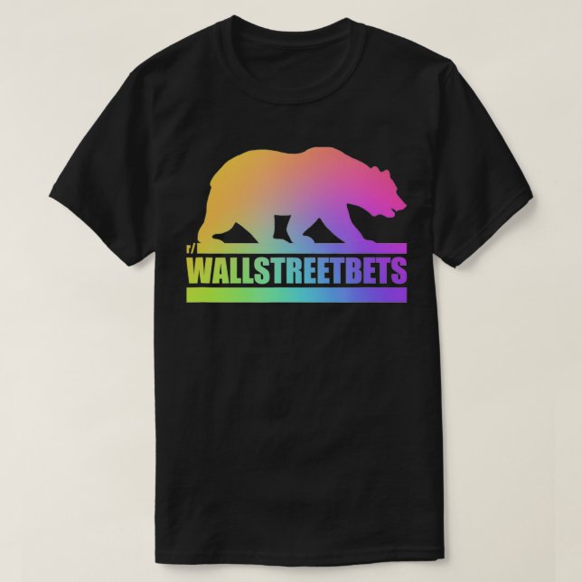Camiseta Opções do mercado de ações WSB do Gay Bear WSB do  (Frente do Design)
