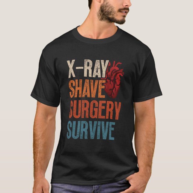 Camiseta Open He Surgery Xray Shave Surgery Survive (Frente)