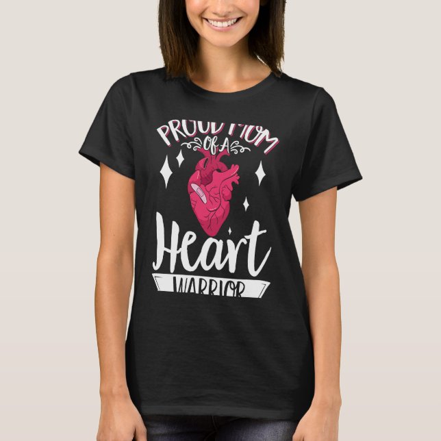 Camiseta Open Heart Surgery Bypass Awareness Heart Proud Mo (Frente)