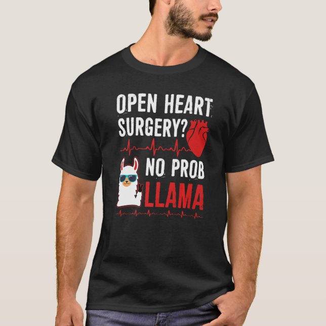 Camiseta Open Heart Surgery No Prob Llama (Frente)