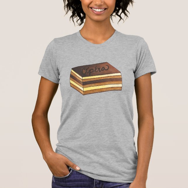 Camiseta Opéra Cake French Paistry Patisserie Dessert Comid (Frente)