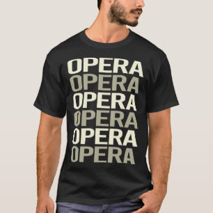Camiseta Ópera de Texto Branco