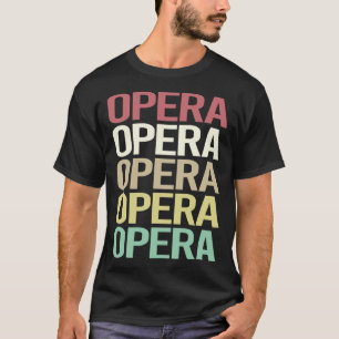 Camiseta Ópera de Texto Colorida