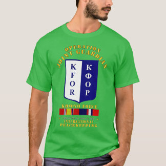 Camiseta Operação conjunta Guardião da Paz contra o Kosovo