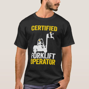 Camiseta Operação de empilhadeira certificada do empilhador