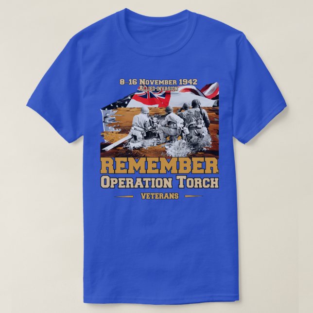 Camiseta Operação Torch 1942 - dia de recordação (Frente do Design)