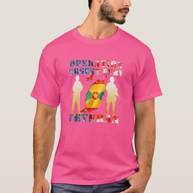 Camiseta Operação Urgente Fury Combat Veteran Grenada (Frente)