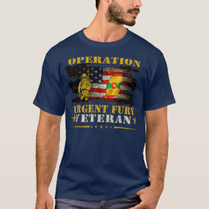 Camiseta Operação Urgente Fury Combat Veteran Grenada Gift