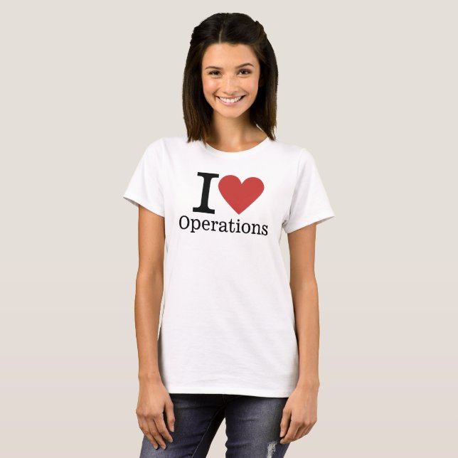 Camiseta ❤️ operações de amor para funcionários e mulheres  (Frente Completa)