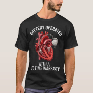 Camiseta Operado por bateria com garantia vitalícia