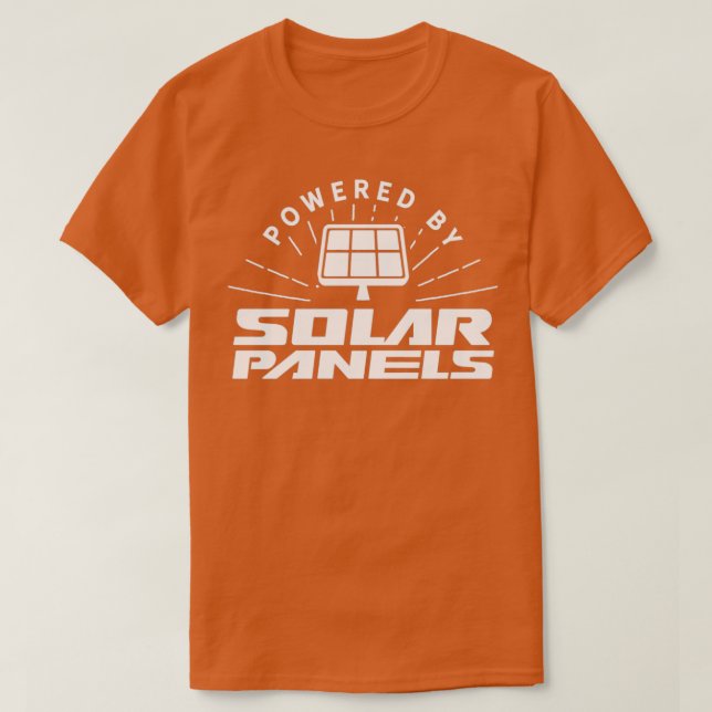 Camiseta Operado por painéis solares (Frente do Design)