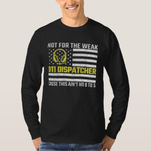 Camiseta Operador 911 Bandeira dos EUA Linha Dourada Fina D