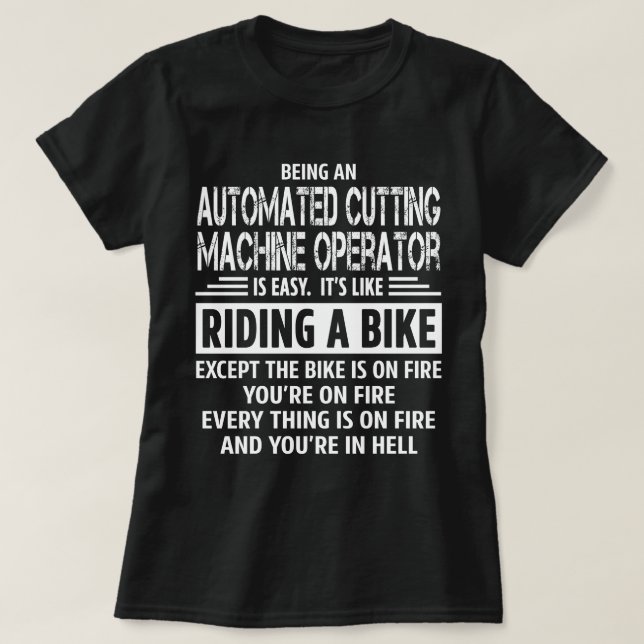 Camiseta Operador Automated Cutting Machine (Frente do Design)