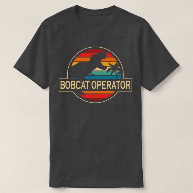 Camiseta Operador Bobcat Dinossaur (Frente do Design)