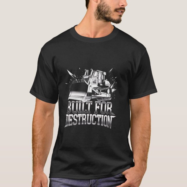 Camiseta Operador Buldozer Construtor Trabalhador Terrestre (Frente)