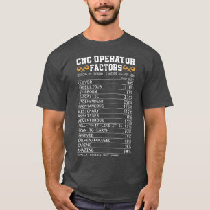 Camiseta Operador CNC Fator Computador CNC Funny