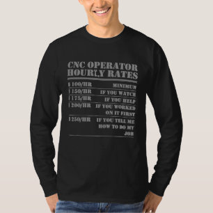 Camiseta Operador Cnc Tarifa Horária Laboratório do Program