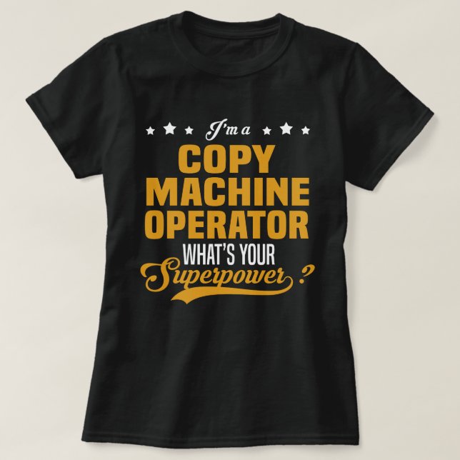 Camiseta Operador Copiar Máquina (Frente do Design)
