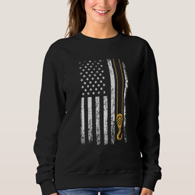 Camiseta Operador Crane American Flag (Frente)