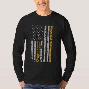 Camiseta Operador Crane Hook American Flag World S Best Lin