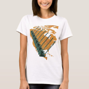 CAMISETA OPERADOR CRANE US MAP JIGSAW QUEBRA-CABEÇA OPERATO