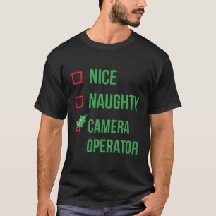 Camiseta Operador da câmera Engraçado Presente de Natal no